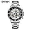 Quartz Watch Zinc Alloy Mineral Tempered Glass Solid Steel Strip Round Dial Women's Fashionable Waterproof