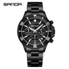 Quartz Watch Zinc Alloy Mineral Tempered Glass Solid Steel Strip Round Dial Women's Fashionable Waterproof