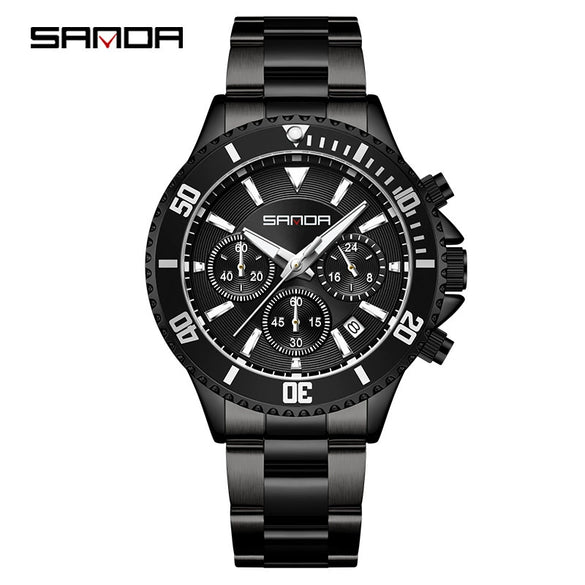 Quartz Watch Zinc Alloy Mineral Tempered Glass Solid Steel Strip Round Dial Women's Fashionable Waterproof