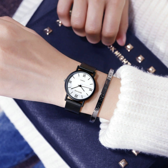 Quartz Watches Plastic Stainless Steel Round Cold Style Wholesale For Men And Women
