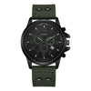 Quartz Watches Round Casual Alloy Iron Imitation Leather Ordinary Glass Mirror Spiral Crown Pin Buckle