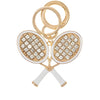 Racket Trolley Bag Pendant Alloy Heartshaped Geometric Style Electroplated