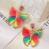 Raffia Handwoven Insectpatterned Women's Earrings