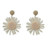 Raffia Women's Woven Flower Earrings