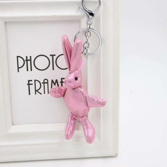 Rag Cloth Rabbit Doll Keychain Pendant For Girls