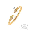 Real Gold Electroplated Copper Microinlaid Zircon Snake Bone Bracelet For Women Light Luxury Style Hand Jewelry