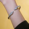 Real Gold Electroplated Copper Microinlaid Zircon Snake Bone Bracelet For Women Light Luxury Style Hand Jewelry