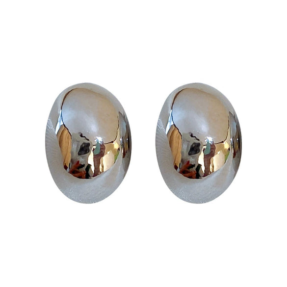 Real Gold Electroplated Silver Needle Metal Ear Studs For Women With Geometric Design