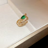 Real Gold Electroplated Zircon Snake Shaped Ear Bone Clip Earrings For Women With Inlaid Zircon Design