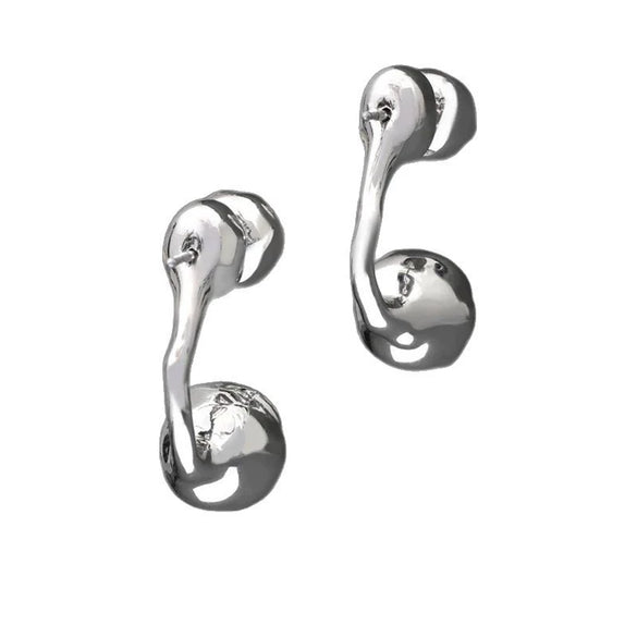 Real Gold Plated Geometric Earrings With 925 Silver Posts Unisex Fashion Jewelry With Ecofriendly Electroplated Finish