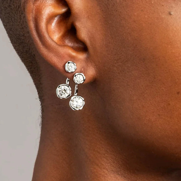 Real Gold Plated Geometric Earrings With 925 Silver Posts Unisex Fashion Jewelry With Ecofriendly Electroplated Finish