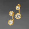 Real Gold Plated Geometric Earrings With 925 Silver Posts Unisex Fashion Jewelry With Ecofriendly Electroplated Finish