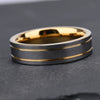Real Gold Plated Tungsten Steel Geometric Couple Engagement Rings For Men And Women Lightweight Luxury Matching Bands