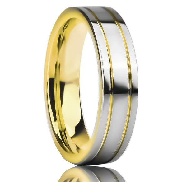 Real Gold Plated Tungsten Steel Geometric Couple Engagement Rings For Men And Women Lightweight Luxury Matching Bands