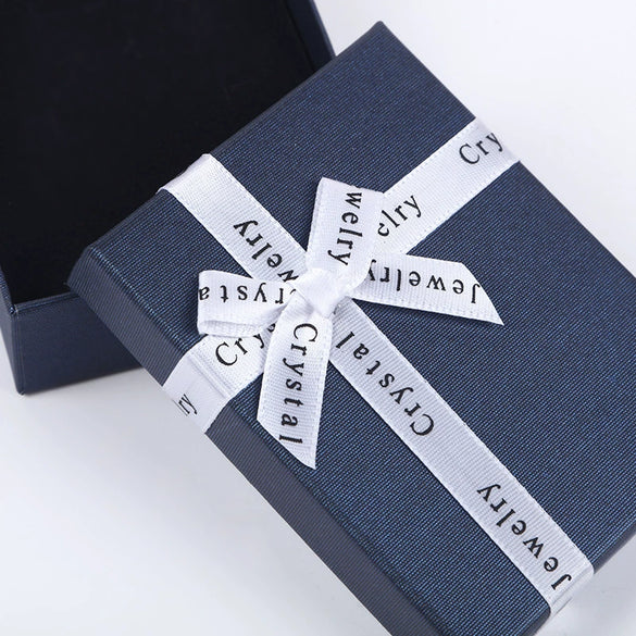 Rectangular Letter Heaven And Earth Cover Jewelry Ring Bow Ribbon Packaging Box Made Of Paper And Cardboard