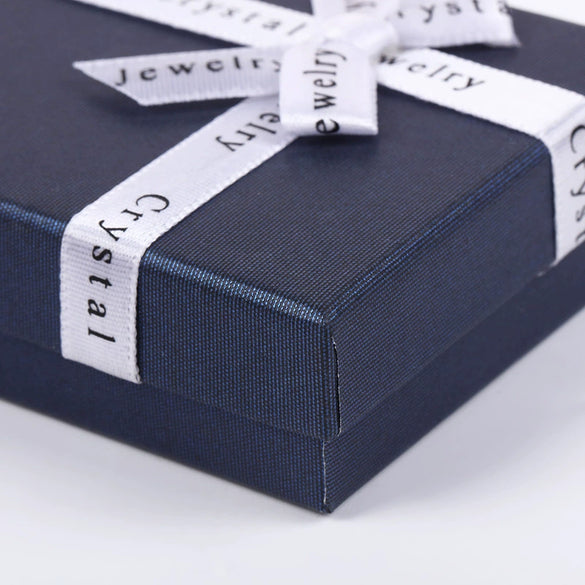 Rectangular Letter Heaven And Earth Cover Jewelry Ring Bow Ribbon Packaging Box Made Of Paper And Cardboard