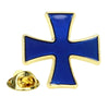 Religious Cross Metal Alloy Brooch With Retro Wings Electroplated For Chest Decoration