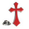 Religious Cross Metal Alloy Brooch With Retro Wings Electroplated For Chest Decoration