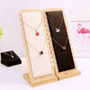 Removable Necklace Display Rack For Jewelry Storage And Store Window Display Made Of Bamboo And Solid Wood With Rectangle Pattern And High Sense Style