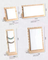 Removable Necklace Display Rack For Jewelry Storage And Store Window Display Made Of Bamboo And Solid Wood With Rectangle Pattern And High Sense Style