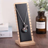Removable Necklace Display Rack For Jewelry Storage And Store Window Display Made Of Bamboo And Solid Wood With Rectangle Pattern And High Sense Style