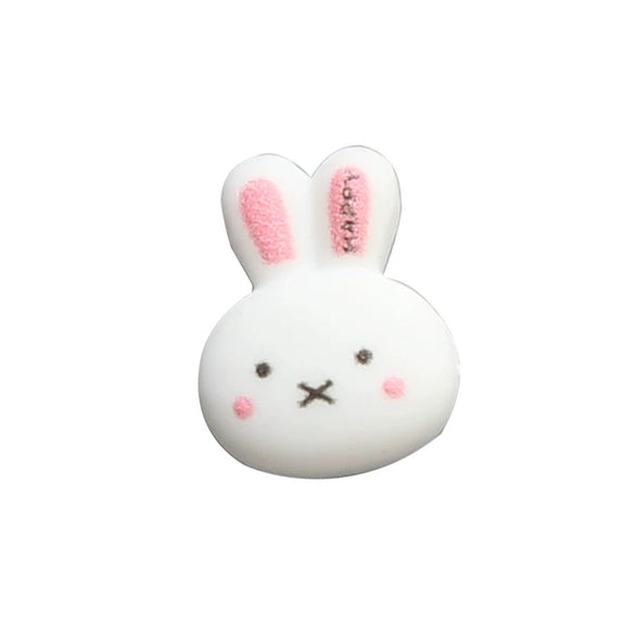 Resin Cartoon White Rabbit Head Carrot Handmade Earrings Hair Jewelry Accessories