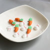 Resin Cartoon White Rabbit Head Carrot Handmade Earrings Hair Jewelry Accessories