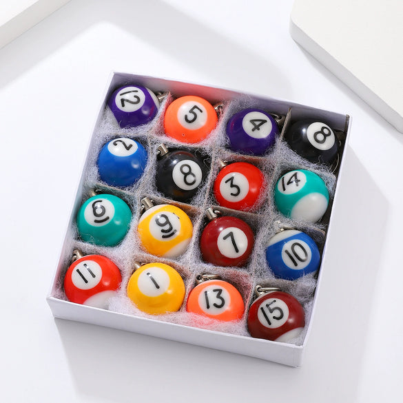 Resin Dice Billiards Nurse Key Pendant Electroplated Hanging Ornament