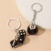 Resin Dice Billiards Nurse Key Pendant Electroplated Hanging Ornament