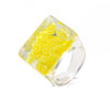 Resin Fruit Square Ring For Women