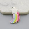 Resin Glitter Smiley Rainbow Five Point Star Pendant Earrings Diy Jewelry Accessories