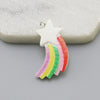 Resin Glitter Smiley Rainbow Five Point Star Pendant Earrings Diy Jewelry Accessories