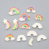 Resin Glitter Smiley Rainbow Five Point Star Pendant Earrings Diy Jewelry Accessories