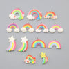 Resin Glitter Smiley Rainbow Five Point Star Pendant Earrings Diy Jewelry Accessories