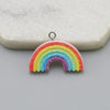 Resin Glitter Smiley Rainbow Five Point Star Pendant Earrings Diy Jewelry Accessories