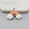 Resin Glitter Smiley Rainbow Five Point Star Pendant Earrings Diy Jewelry Accessories