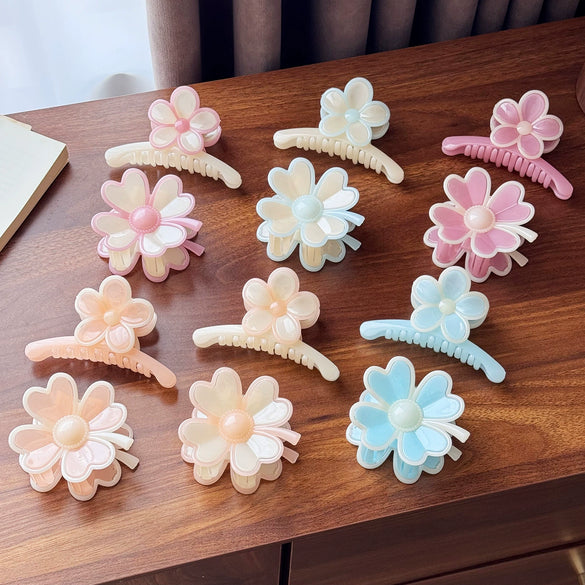 Resin Handmade Plumeria Hair Clip For Women Versatile Cute Hair Accessory