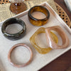 Resin Irregular Stacked Bracelet Women's Highend Niche Design Polish Geometric Style