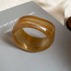Resin Irregular Wide Face Handmade Mori Style Elegant Niche Design Bracelet