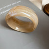Resin Irregular Wide Face Handmade Mori Style Elegant Niche Design Bracelet