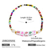 Resin Love Letter Colorful Stacked Bracelet With Electroplating Featuring Letters Numbers Text