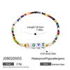 Resin Love Letter Colorful Stacked Bracelet With Electroplating Featuring Letters Numbers Text