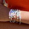 Resin Love Letter Colorful Stacked Bracelet With Electroplating Featuring Letters Numbers Text
