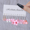 Resin Lovely Geometric Style Daisy Mushroom Butterfly Cshaped Pendant Earrings For Women