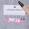Resin Lovely Geometric Style Daisy Mushroom Butterfly Cshaped Pendant Earrings For Women