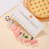 Resin Lovely Geometric Style Daisy Mushroom Butterfly Cshaped Pendant Earrings For Women