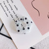 Resin Milk Tea Spotted Halfhole Flower Earrings Jewelry Accessories With Environmental Protection Treatment