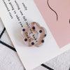 Resin Milk Tea Spotted Halfhole Flower Earrings Jewelry Accessories With Environmental Protection Treatment