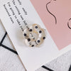 Resin Milk Tea Spotted Halfhole Flower Earrings Jewelry Accessories With Environmental Protection Treatment
