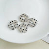 Resin Milk Tea Spotted Halfhole Flower Earrings Jewelry Accessories With Environmental Protection Treatment